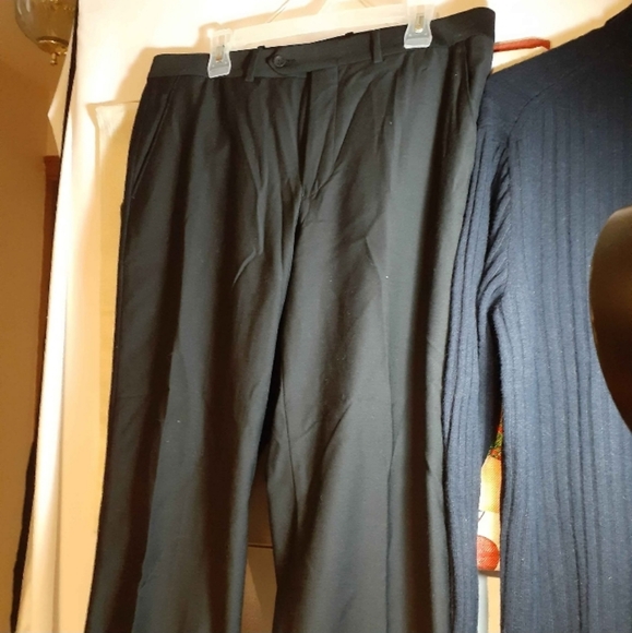 Men's Gala Black Stretch Dress Pant 36/30 Stetch Blend Lightweight - Picture 6 of 10